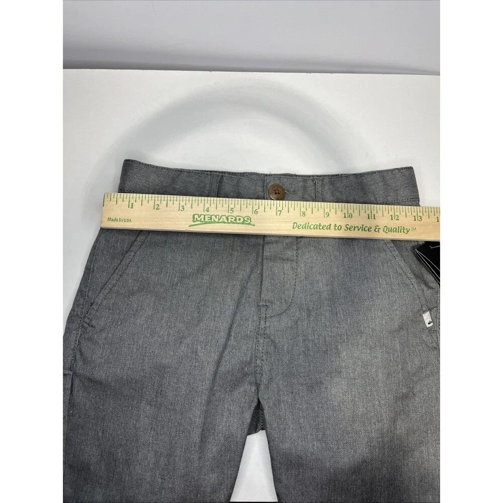 NEW Quicksilver gray shorts Everyday Union Stretch boys Size 8 Button + Zipper